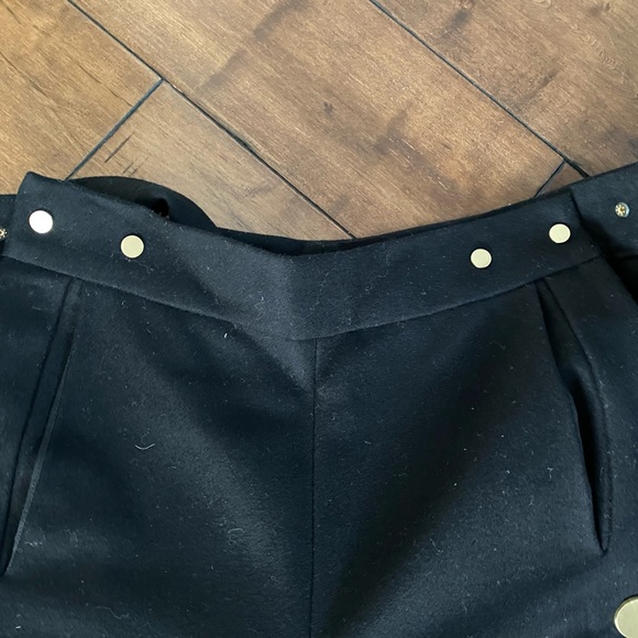 Diane Von Furstenberg Black Size 0 Wool Coulottes - Picture 3 of 8